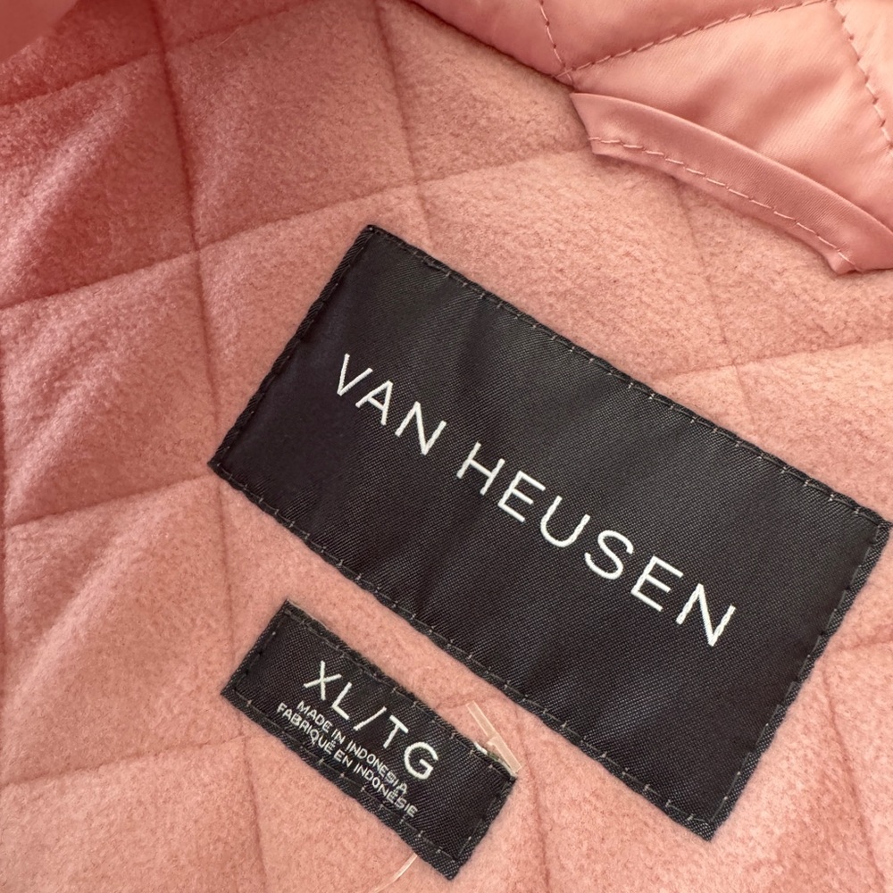 Van Heusen Light Pink Quilted Vest Zip Up Jacket - Picture 7 of 7